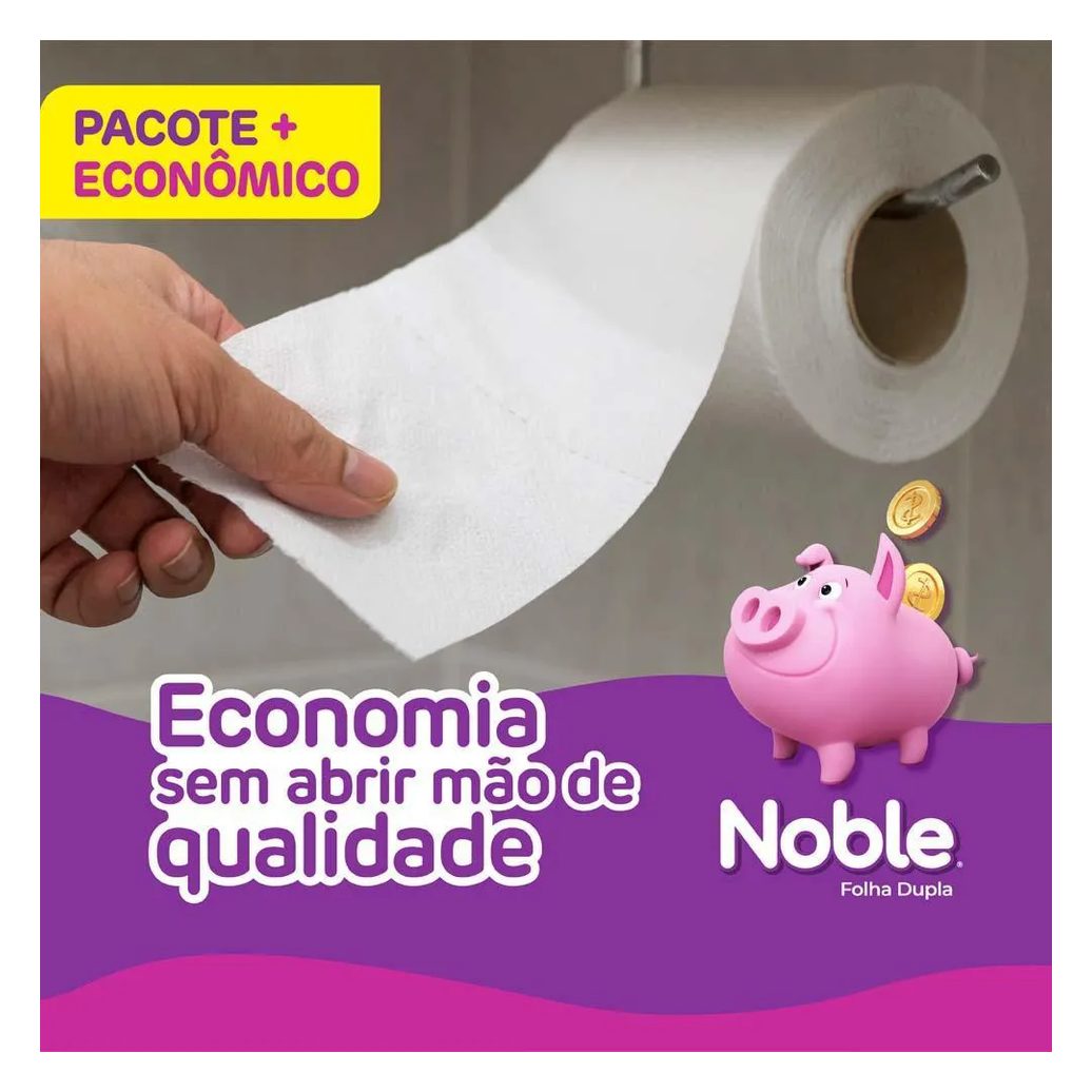 Papel Higiênico Noble Neutro Folha Dupla 12 Rolos de 20m