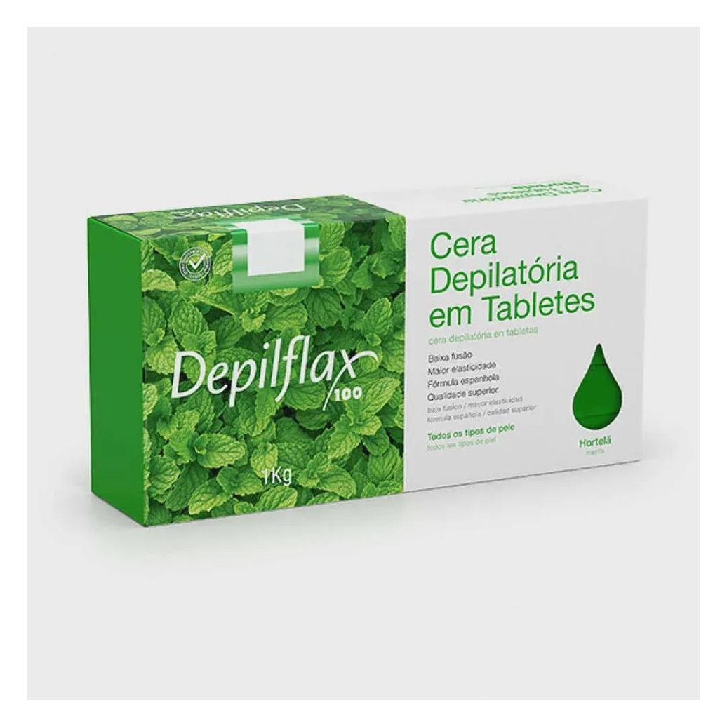 Kit 4 Ceras Depilatória Quente Hortelã 1 Kg
