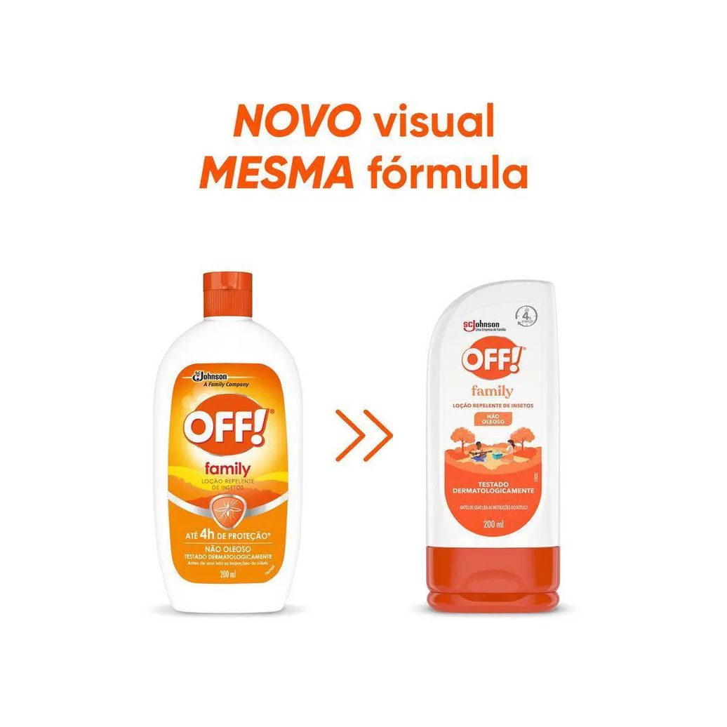 Kit 4 Repelentes Loção Off! Family 200ml Cada