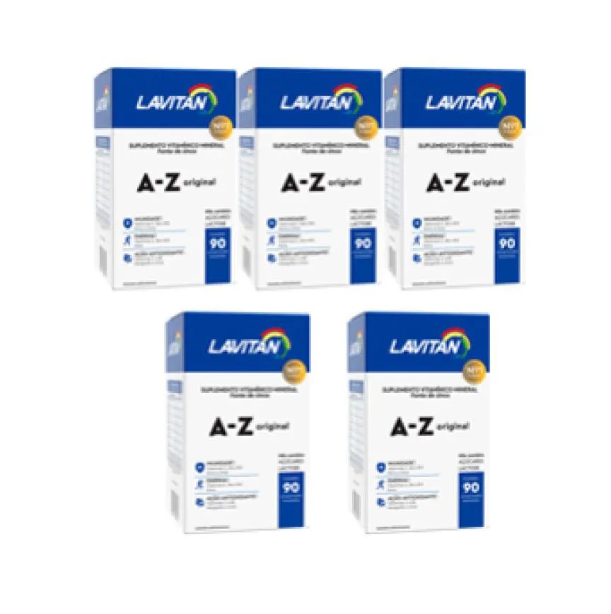 Kit 5 Lavitan A-Z Original Suplemento com 60 cápsulas - Cimed