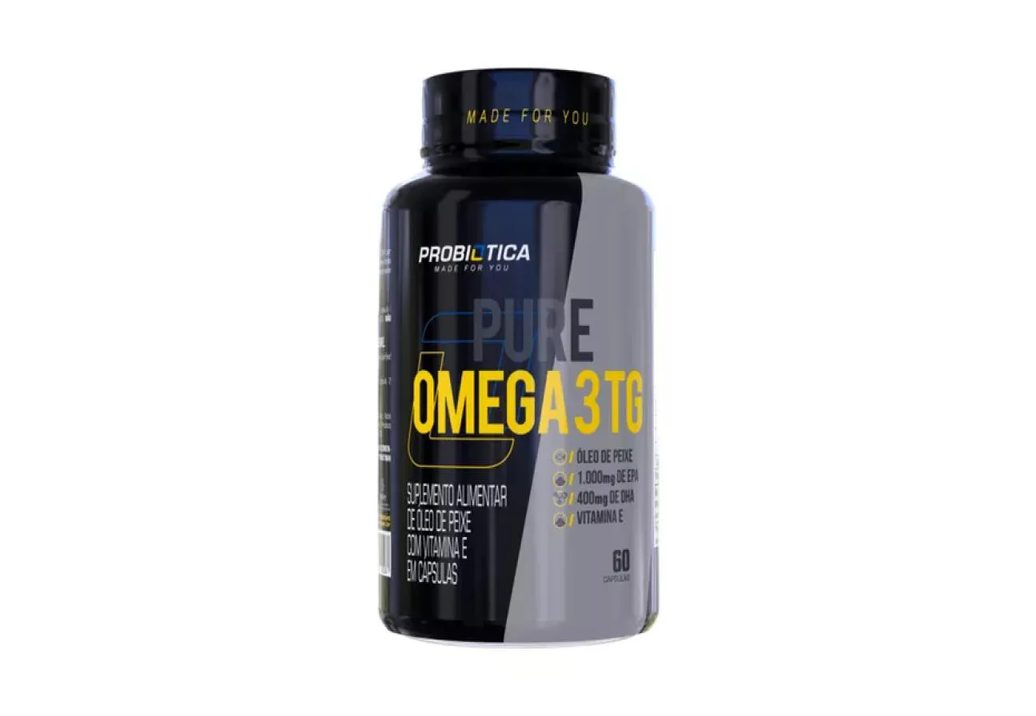 Pure Ômega 3 1400mg - Óleo de Peixe Probiótica 60 cápsulas