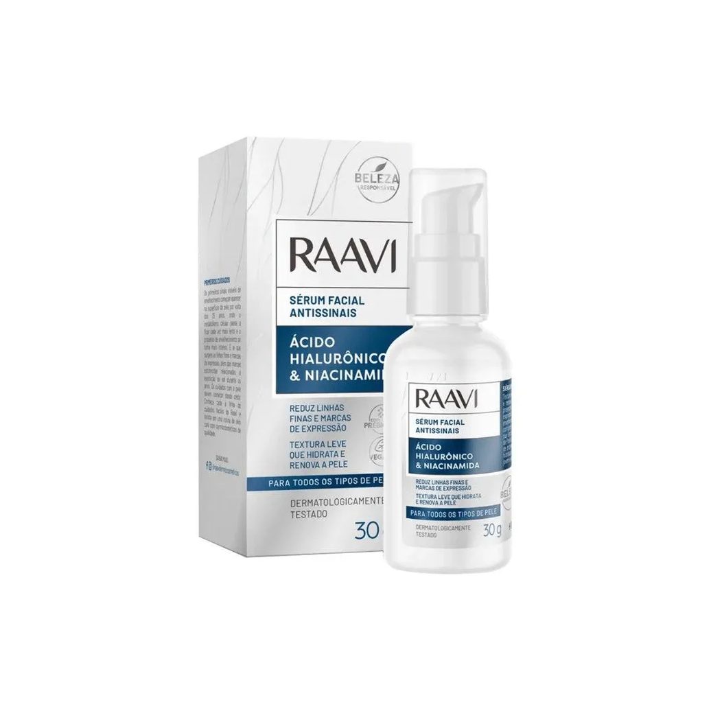 Sérum Facial Raavi Antissinais Ácido Hialurônico 30gr