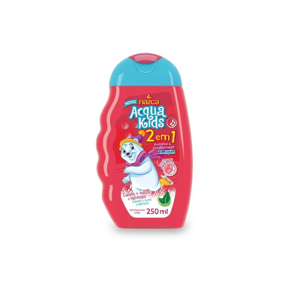 Shampoo Nazca Acqua Kids 2x1 Algodão Doce 250ml