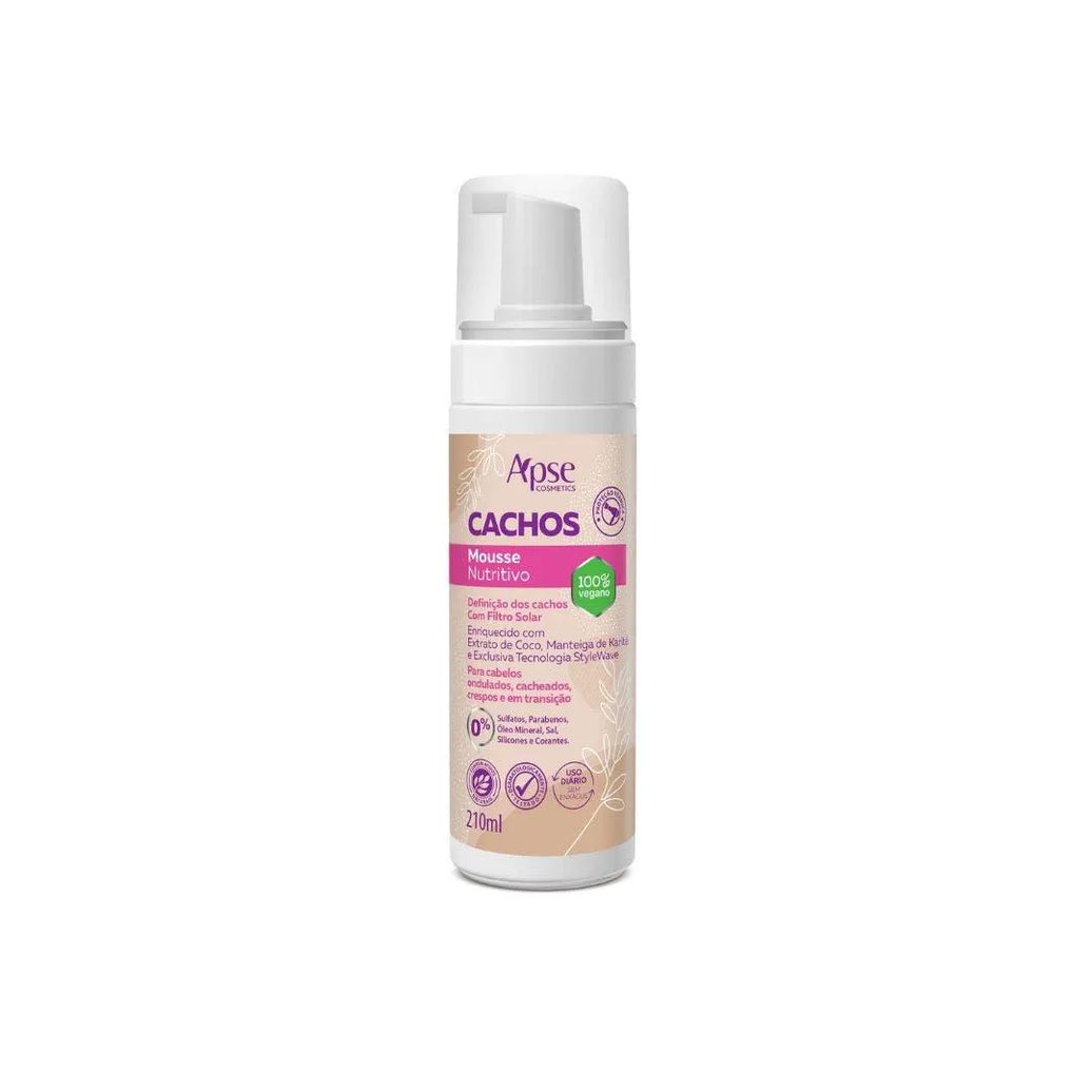 Mousse Capilar Apse Nutritivo Cachos 210ml