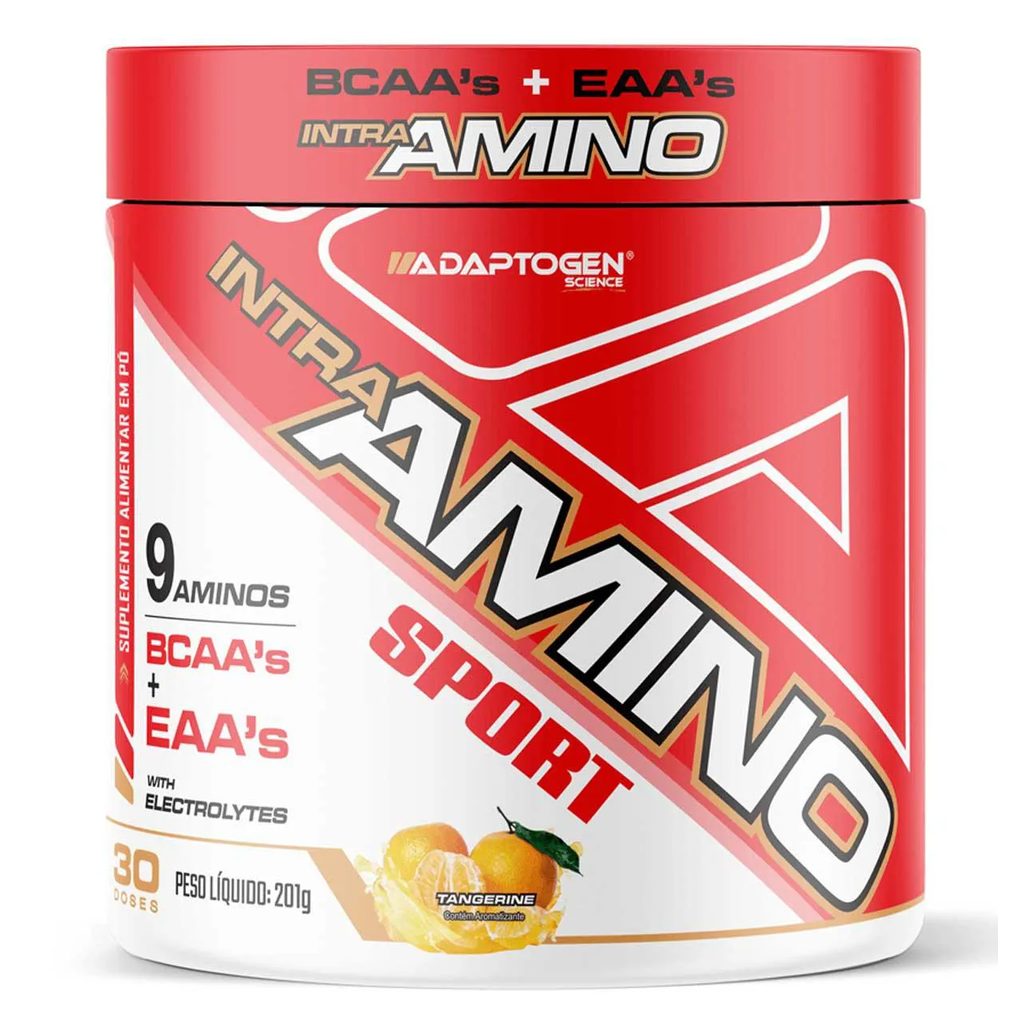Intra Amino Sport Adaptogen 201g Intra e Pré Treino Tangerina