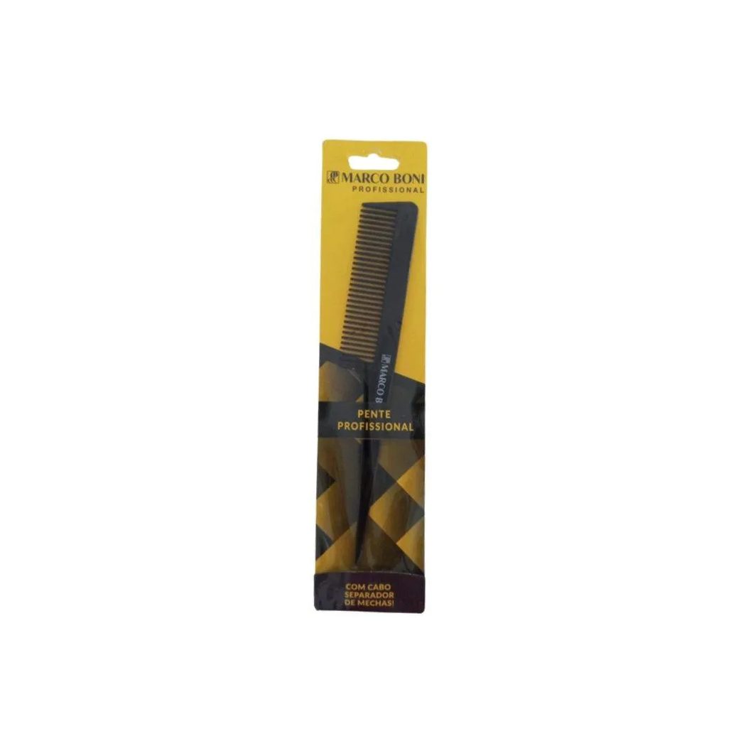 Pente de Cabelo Marco Boni Profissional Liso com Cabo Separador de Mechas