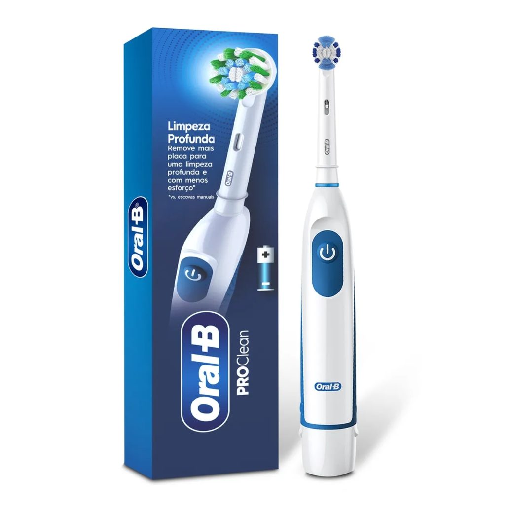 Kit Oral-B Escova de Dente Elétrica Pro-Clean Power + Pasta de Dente 3D White 3 unidades com 70g cada