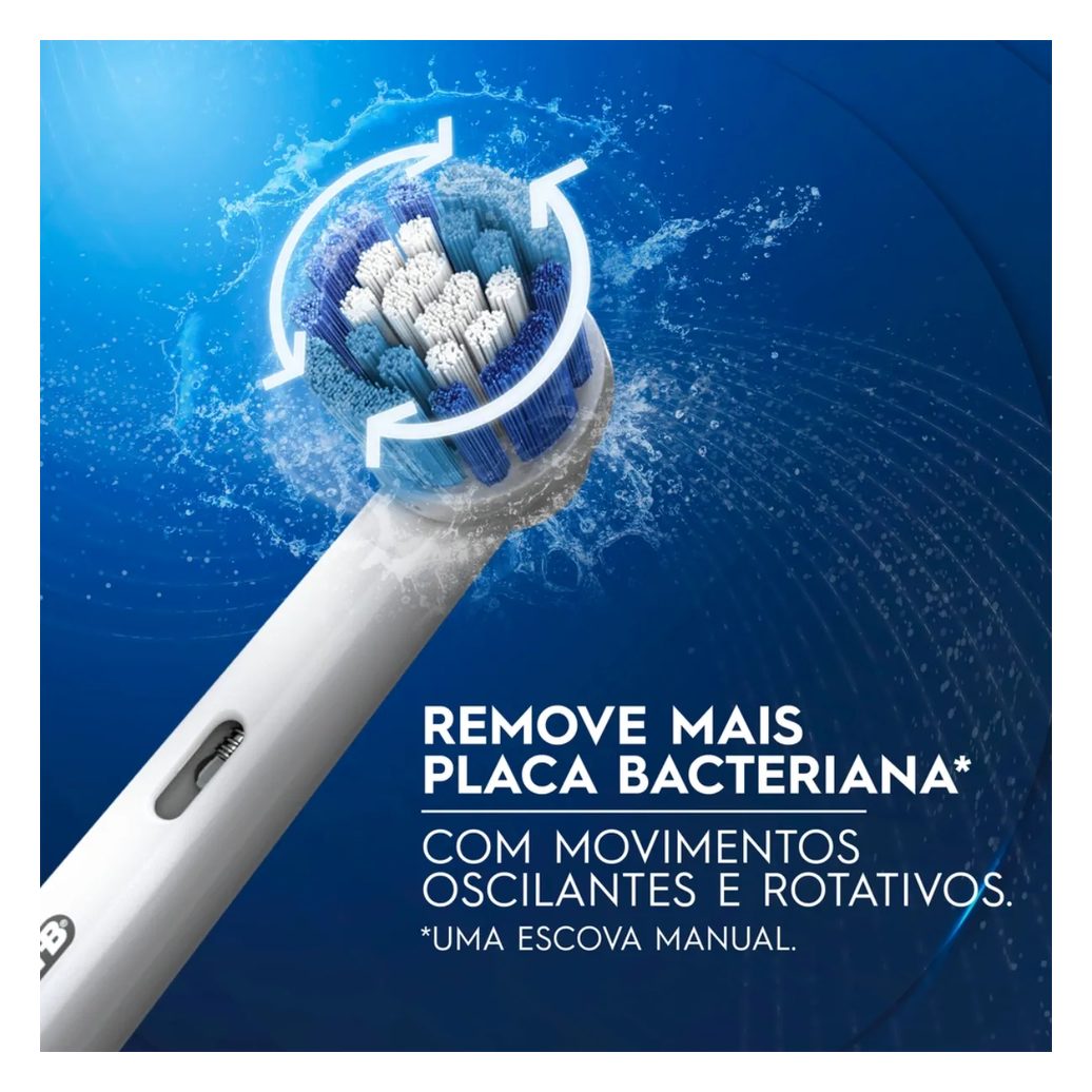 Kit Oral-B Escova de Dente Elétrica Pro-Clean Power + Pasta de Dente 3D White 3 unidades com 70g cada