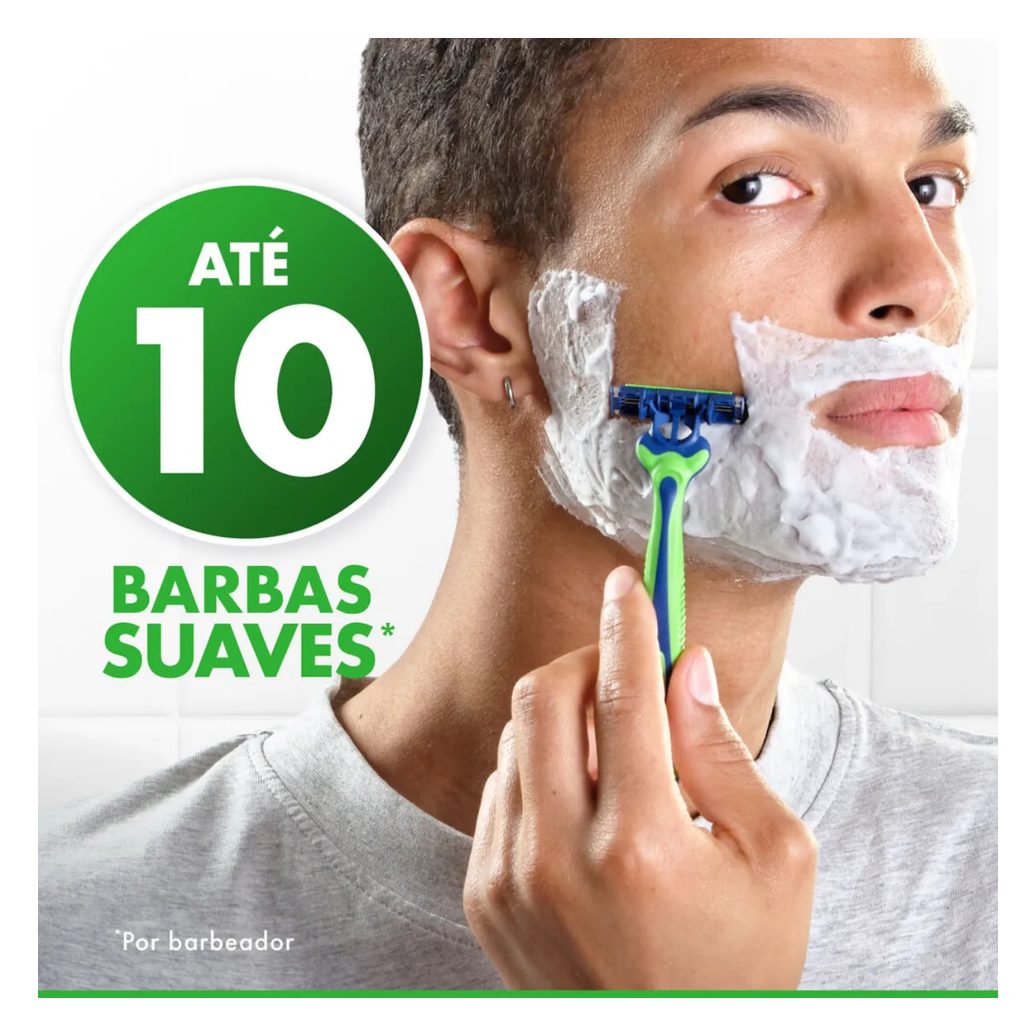 Aparelho de Barbear Gillette Prestobarba3 Sensitive Aloe Vera 2 unidades