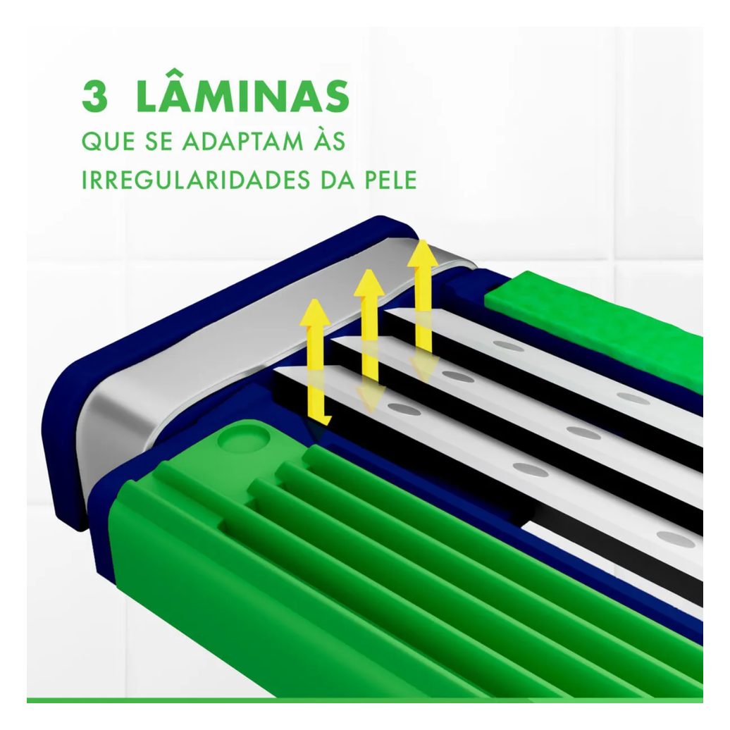Aparelho de Barbear Gillette Prestobarba3 Sensitive Aloe Vera 2 unidades