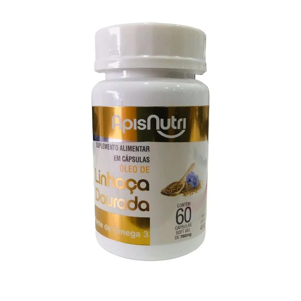 Óleo de Linhaça Dourada 760Mg (60 cápsulas) - Padrão: Único