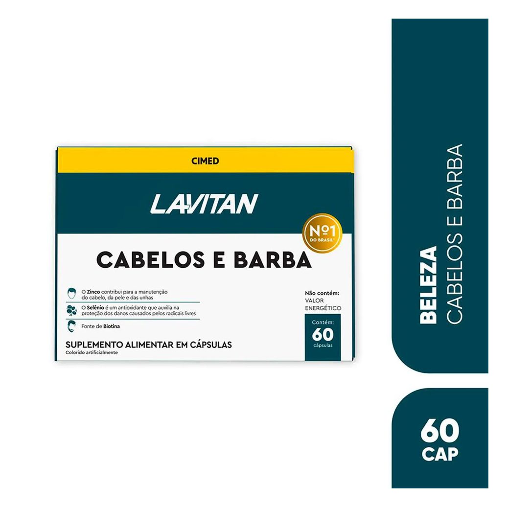 Kit Polivitamínico Lavitan A-Z Original 60 comprimidos + Cabelos e Barba 60 cápsulas