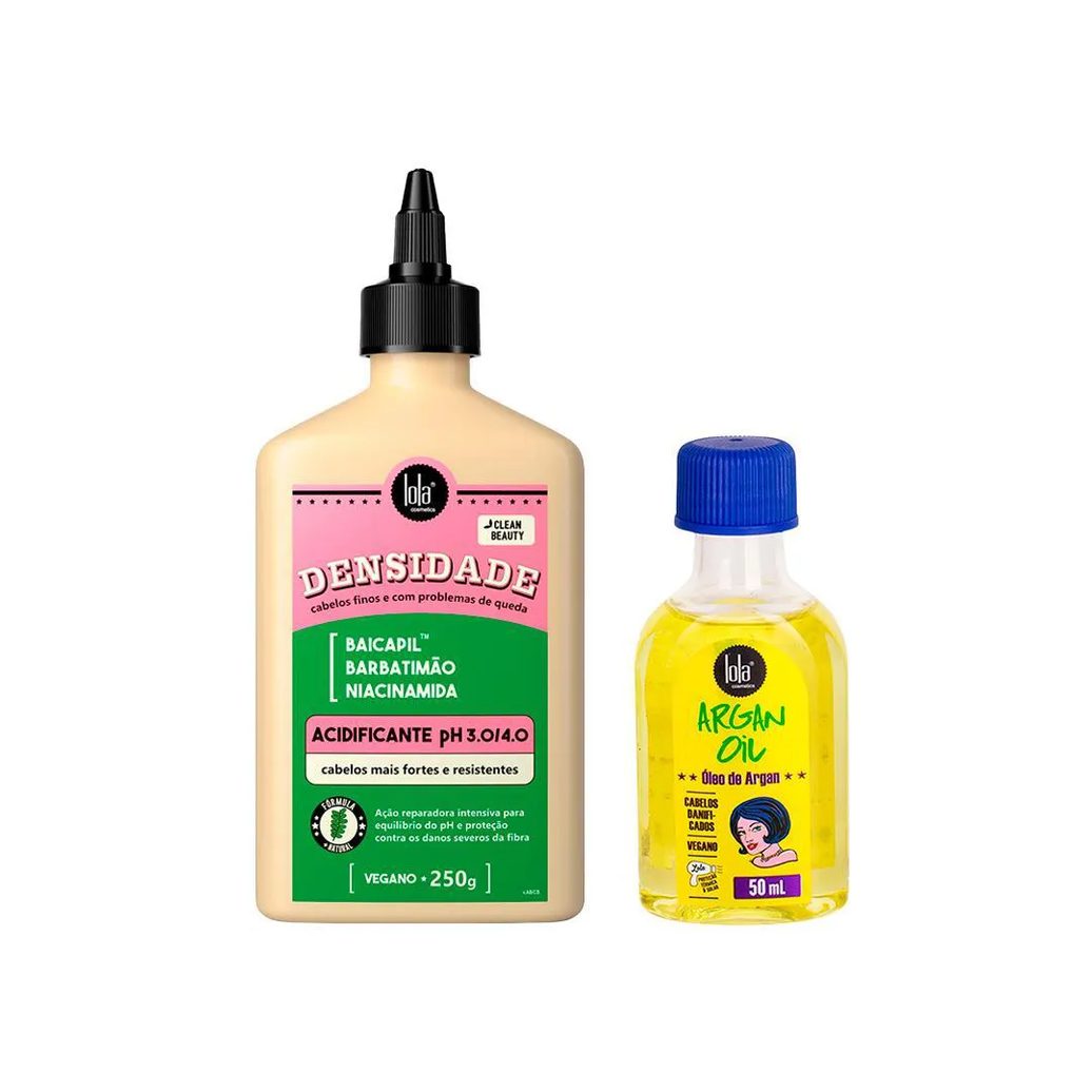 Kit Lola From Rio - Acidificante Densidade 250g + Leave-in Argan Oil 50ml