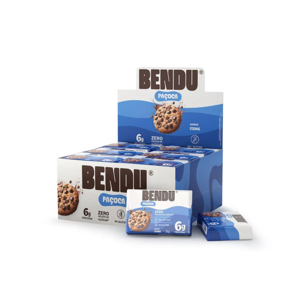 Paçoca Bendu Sabor Cookies 6g Proteína Zero Açúcar 20g