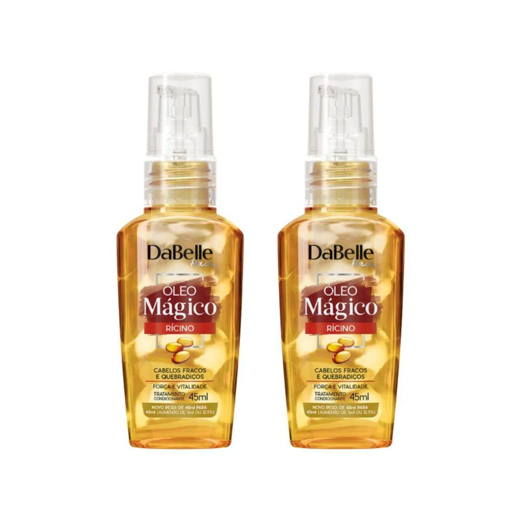 Oleo Capilar Dabelle 45ml Magico Ricino - Kit C / 2un