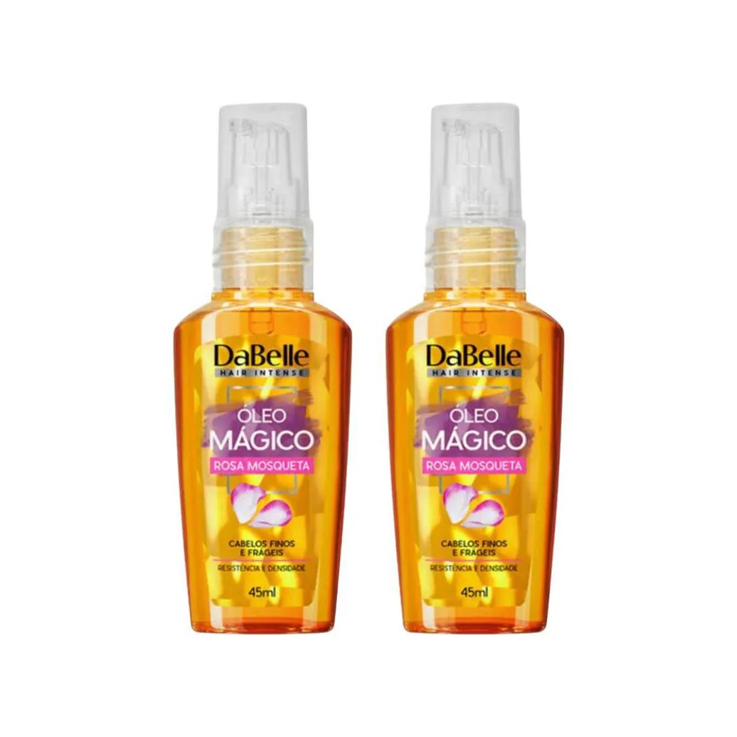 Oleo Capilar Dabelle 45ml Rosa Mosqueta - Kit C / 2un