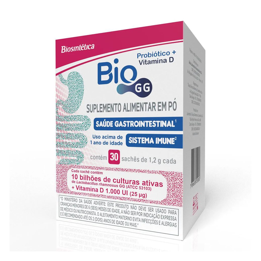 Probiótico Bio GG 10bi + Vitamina D 1.000UI 30 Sachês