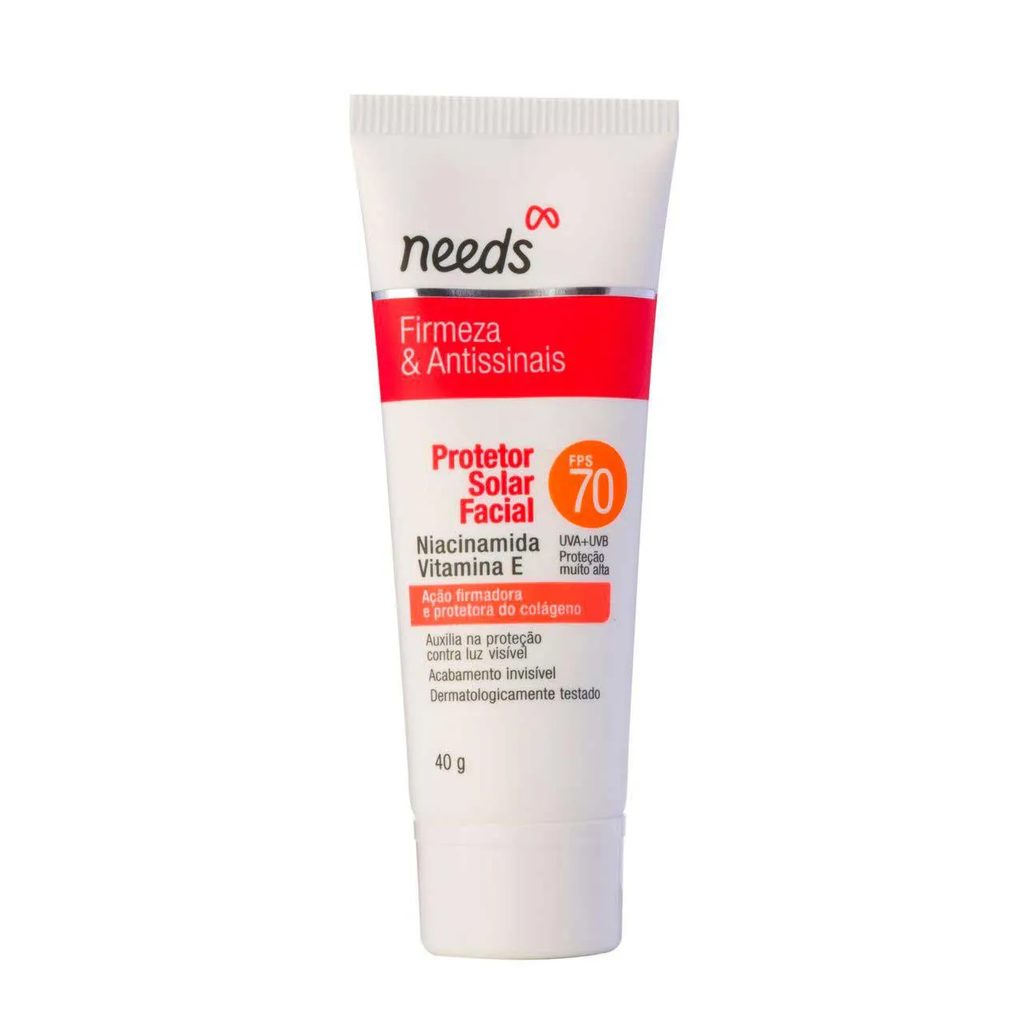 Protetor Solar Facial Needs Firmeza & Antissinais FPS 70 40g