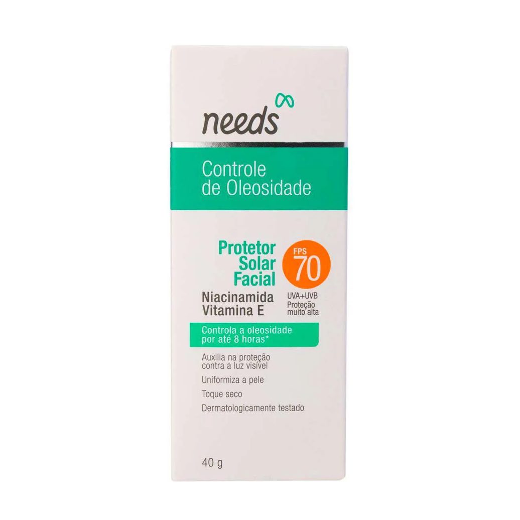 Protetor Solar Facial Needs Controle de Oleosidade FPS 70 40g