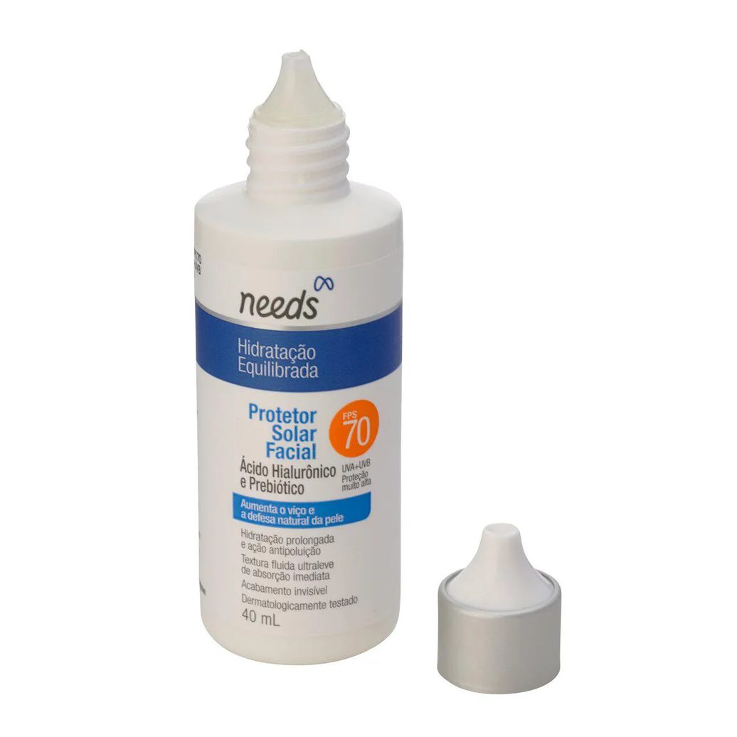Protetor Solar Facial FPS 70 Needs Hidratação Equilibrada 40g