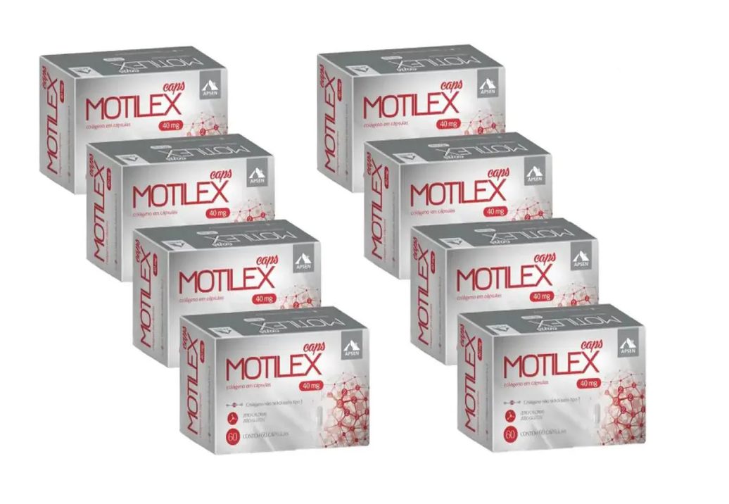 Motilex Kit C/8 Caixas C/60 cápsulas Cada - Colágeno Tipo 2 Puro