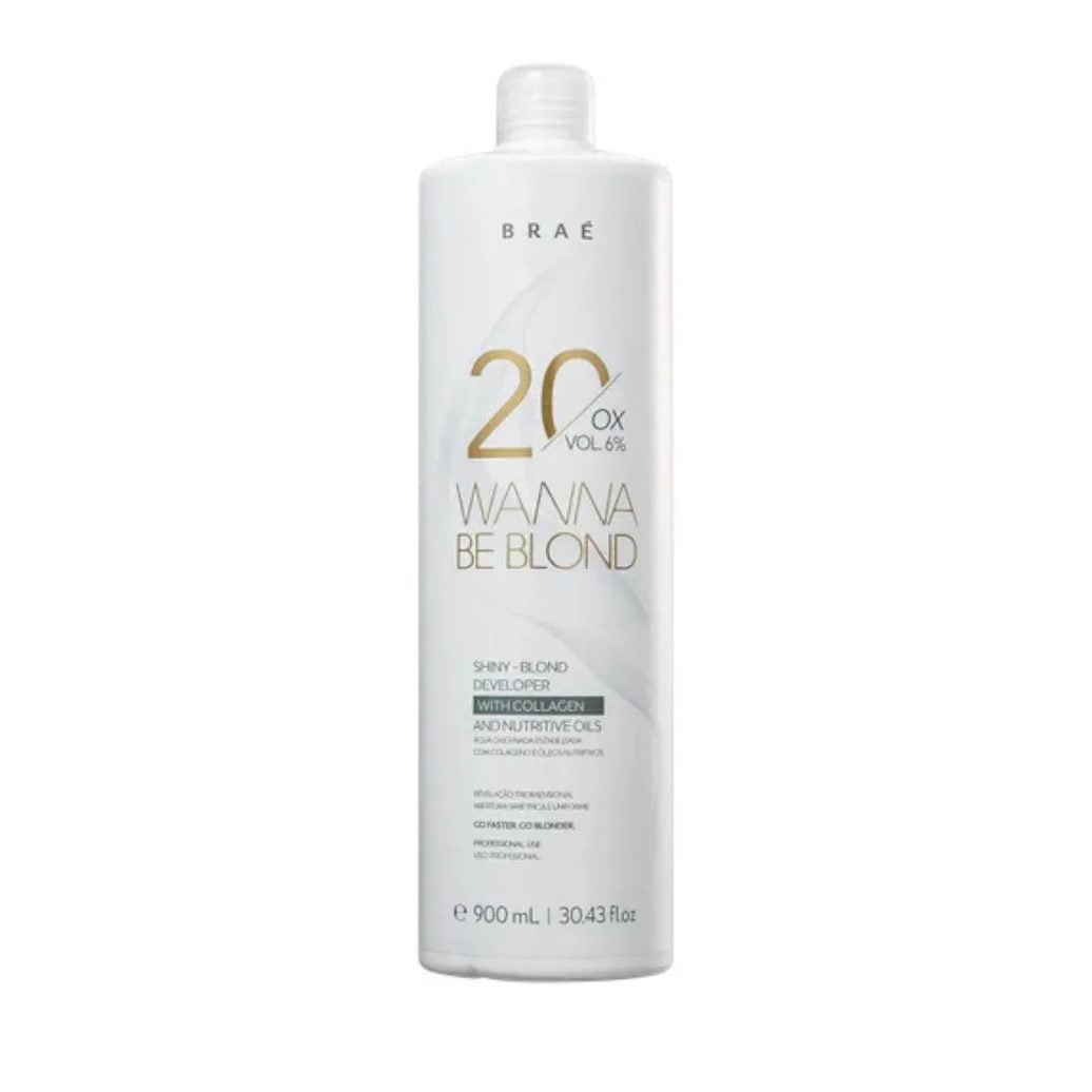 Braé Wanna Be Blond 6% Agua Oxigenada 20 Volumes 900ml