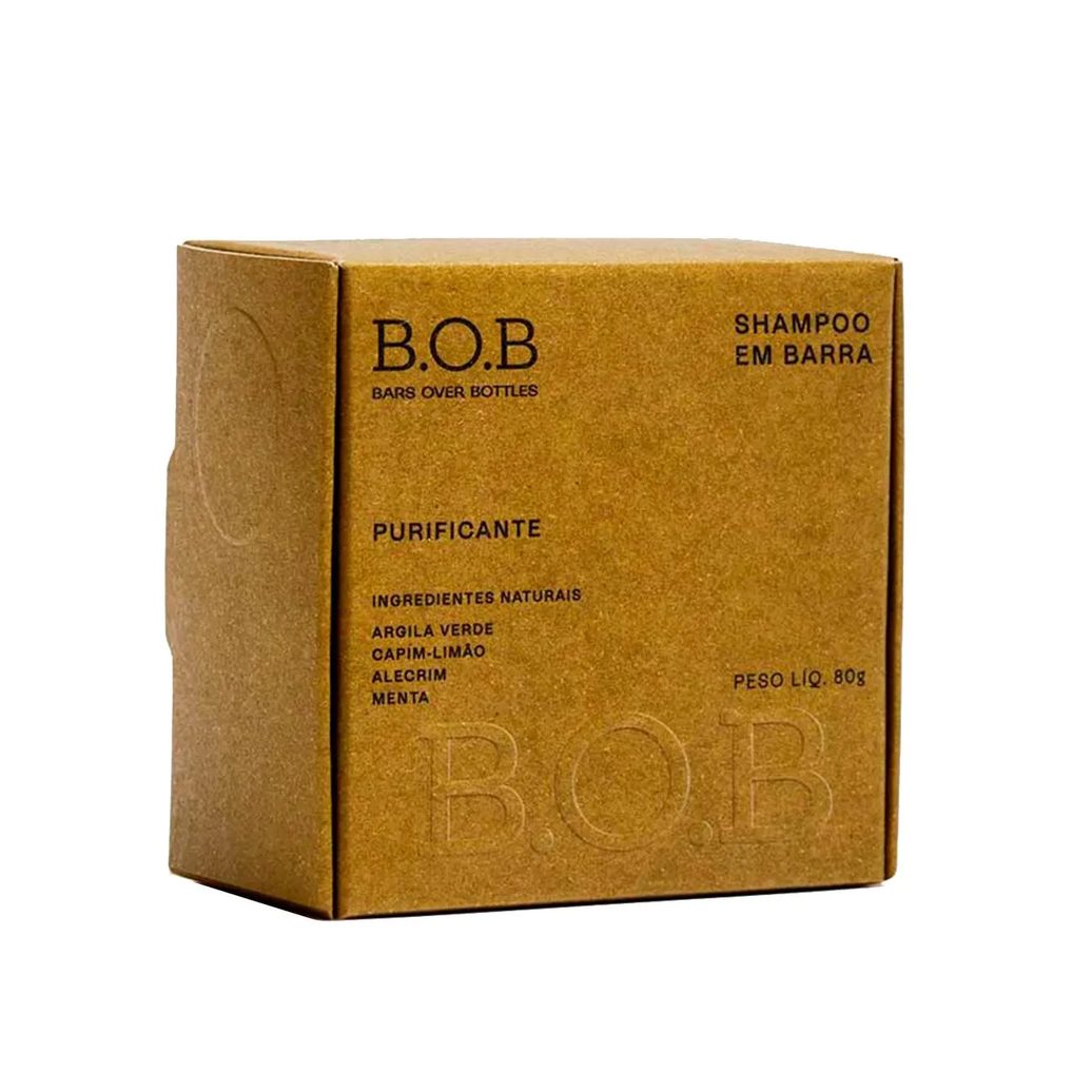 Shampoo em Barra B.O.B Purificante 80g