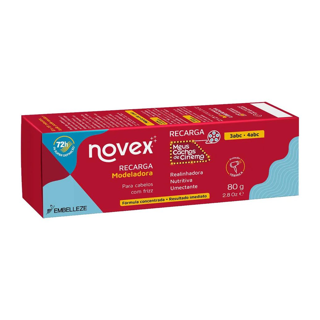 Máscara Capilar Modeladora Novex Cachos Recarga de Cinema 80g