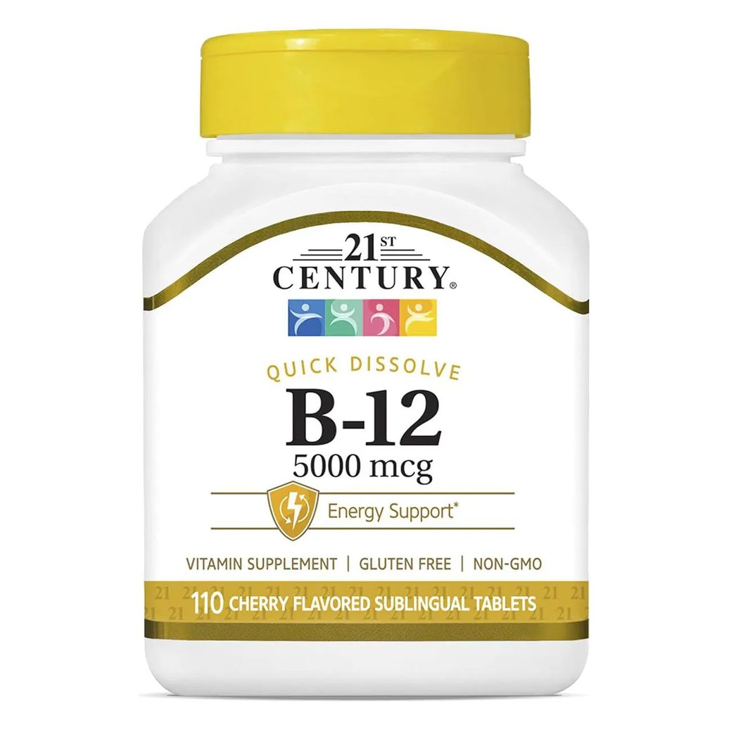 Vitamina B12 5000mcg 110 Tabletes 21st Century