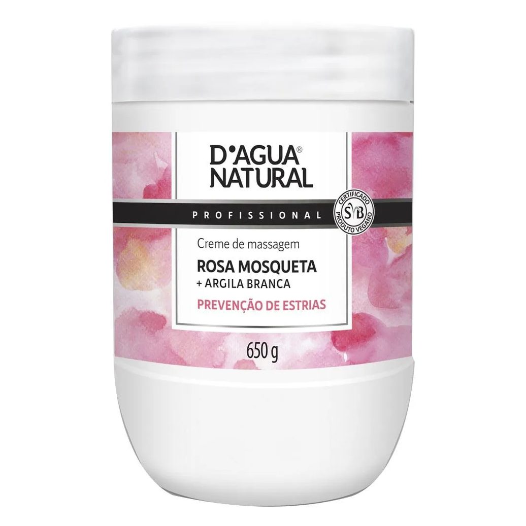 Creme Massagem para Gestante Rosa Mosqueta 650g Dagua Natural