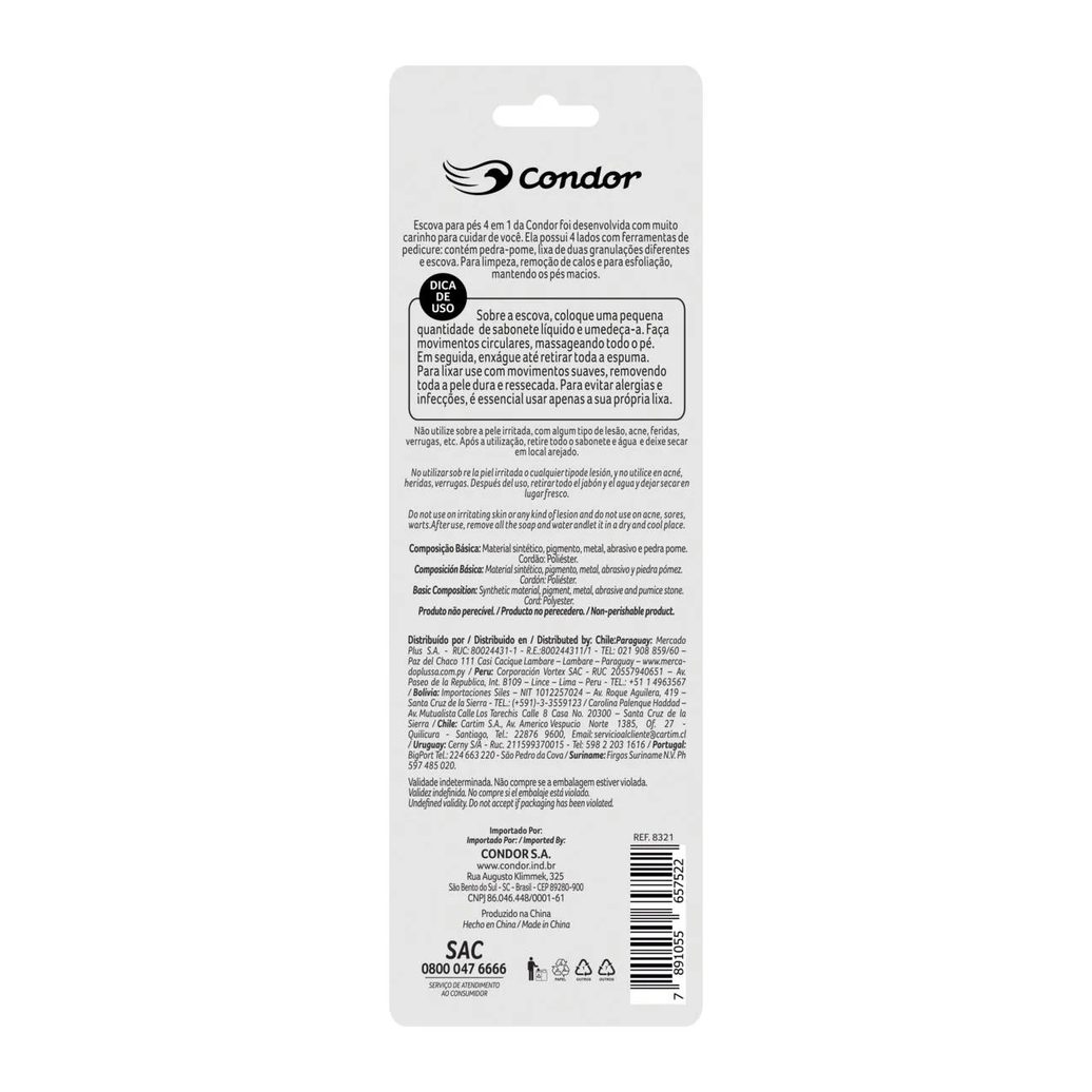 Escova para Pés 4 em 1 Condor Spa