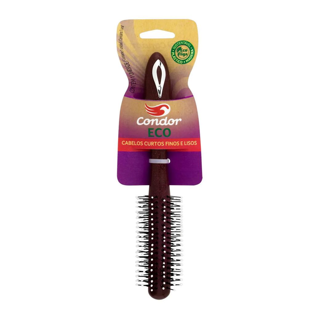 Escova para Cabelo Curto Fino e Liso Condor Eco