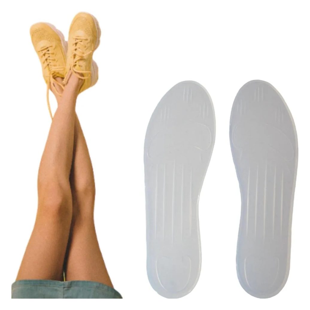Palmilha de Silicone Ortopédica Anti - Impacto Esportiva Esportão Alívio Dores Ortho Pauher - 34 / 35