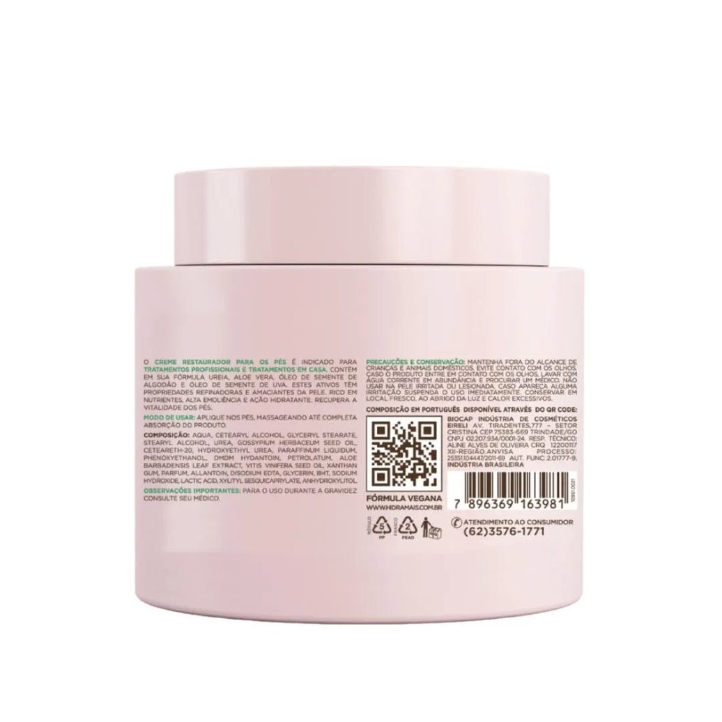 Creme Restaurador Desodorante para Os Pés 220gr Hidramais