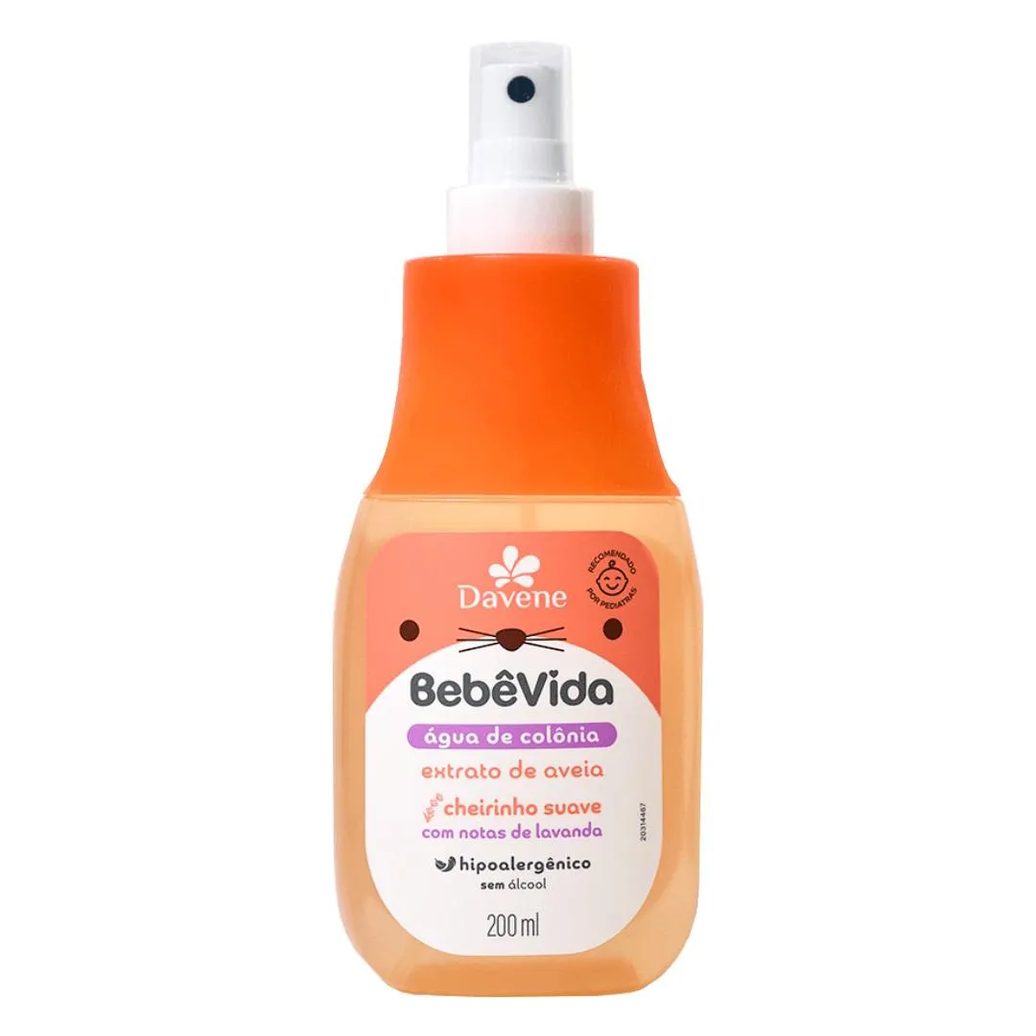 Agua de Colonia Bebe Vida Extrato de Aveia 200ml Davene