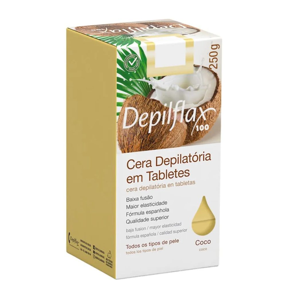 Cera Quente Depilação Coco 250g Depilflax