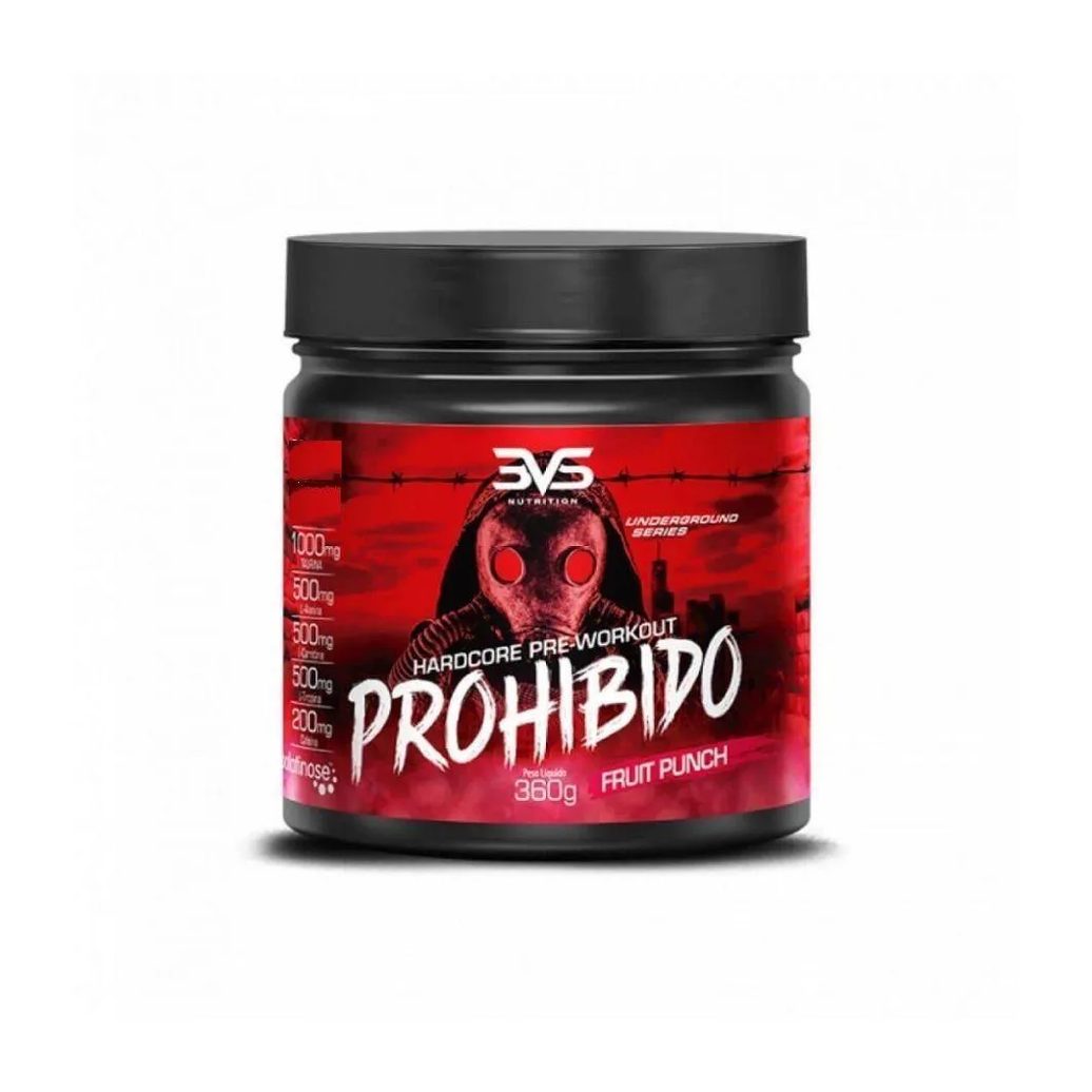 Prohibido Hardcore Pré-Workout (360G) - Sabor: Fruit Punch