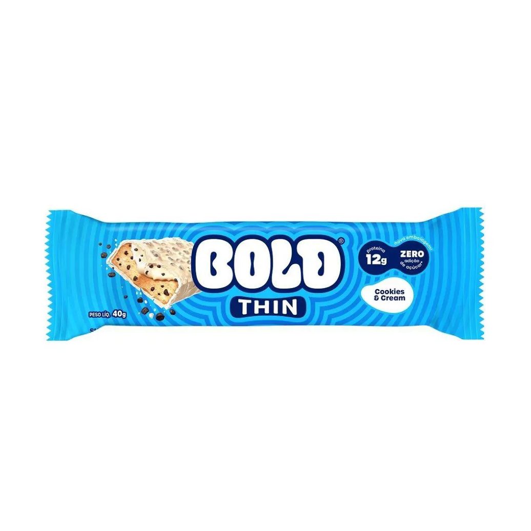 Bold Bar Thin (40G) - Sabor: Cookies