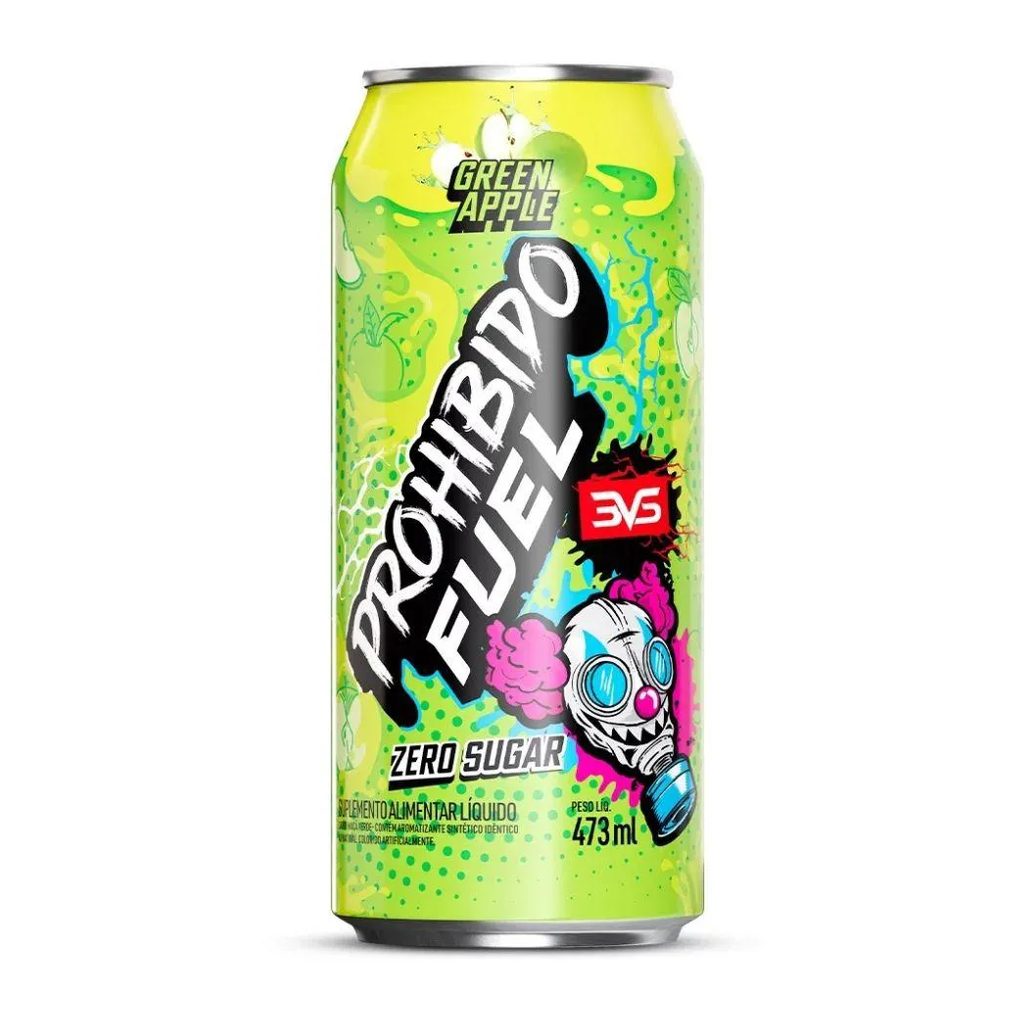 Prohibido Fuel Pré-Treino Drink (473Ml) - Sabor: Green Apple