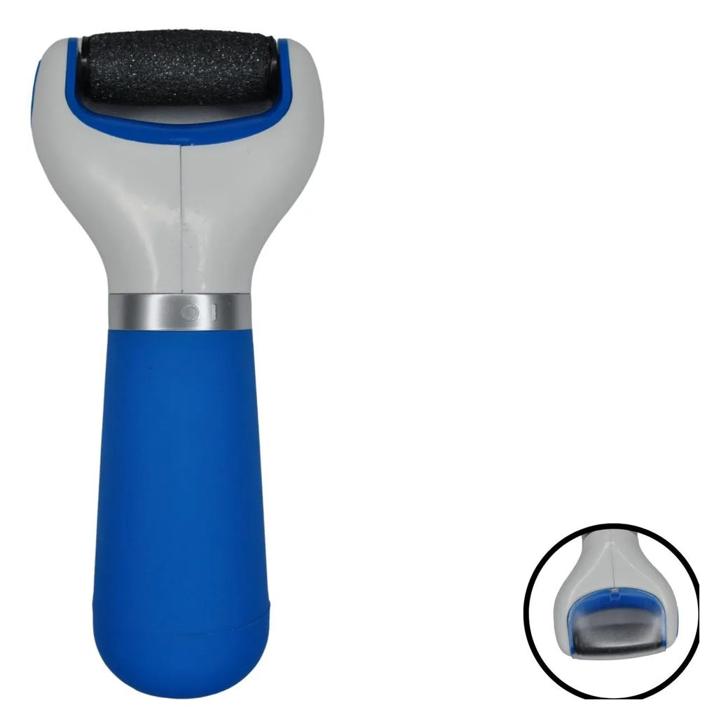 Esfoliador Calo Elétrico para Pés Portatil Azul Supermedy