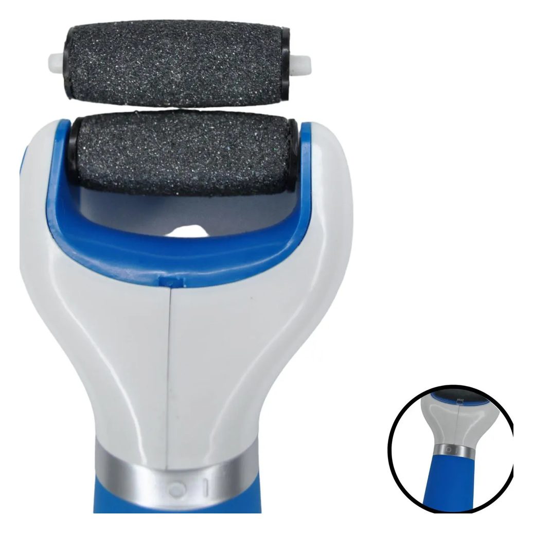 Esfoliador Calo Elétrico para Pés Portatil Azul Supermedy