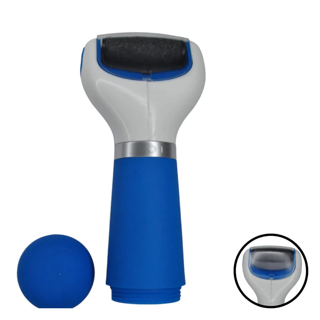 Esfoliador Calo Elétrico para Pés Portatil Azul Supermedy