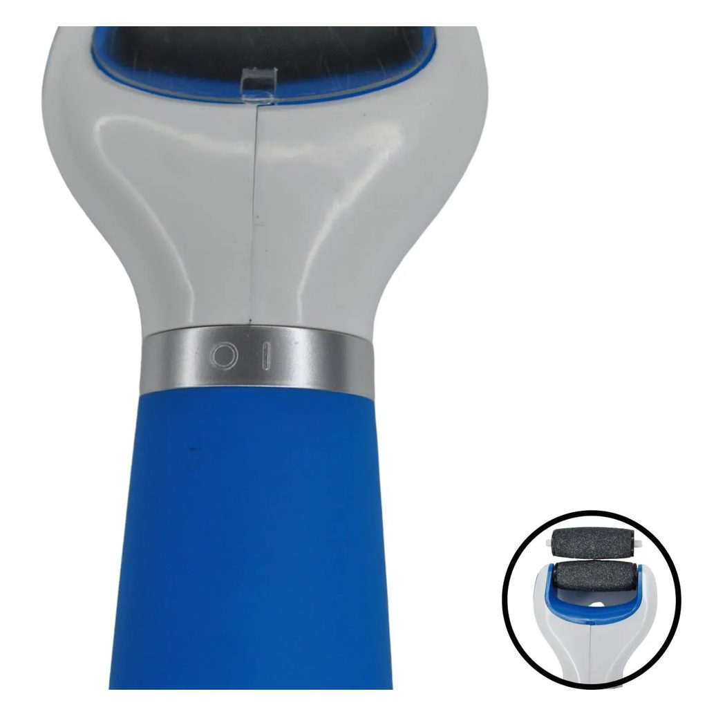 Esfoliador Calo Elétrico para Pés Portatil Azul Supermedy