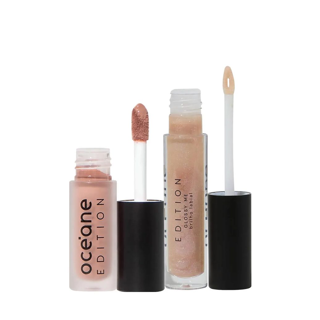 Kit Océane Edition Color My Lips Naked Nude e Glossy Me Glazed (2 Produtos)