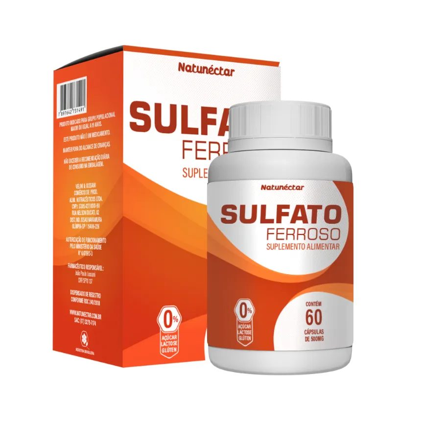 Sulfato Ferroso Natunéctar - 60 Cápsulas