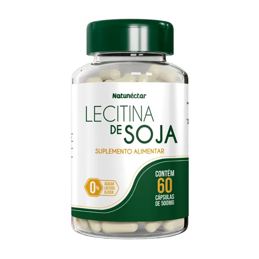 Lecitina de Soja 500mg 60 Cápsulas - Natunéctar