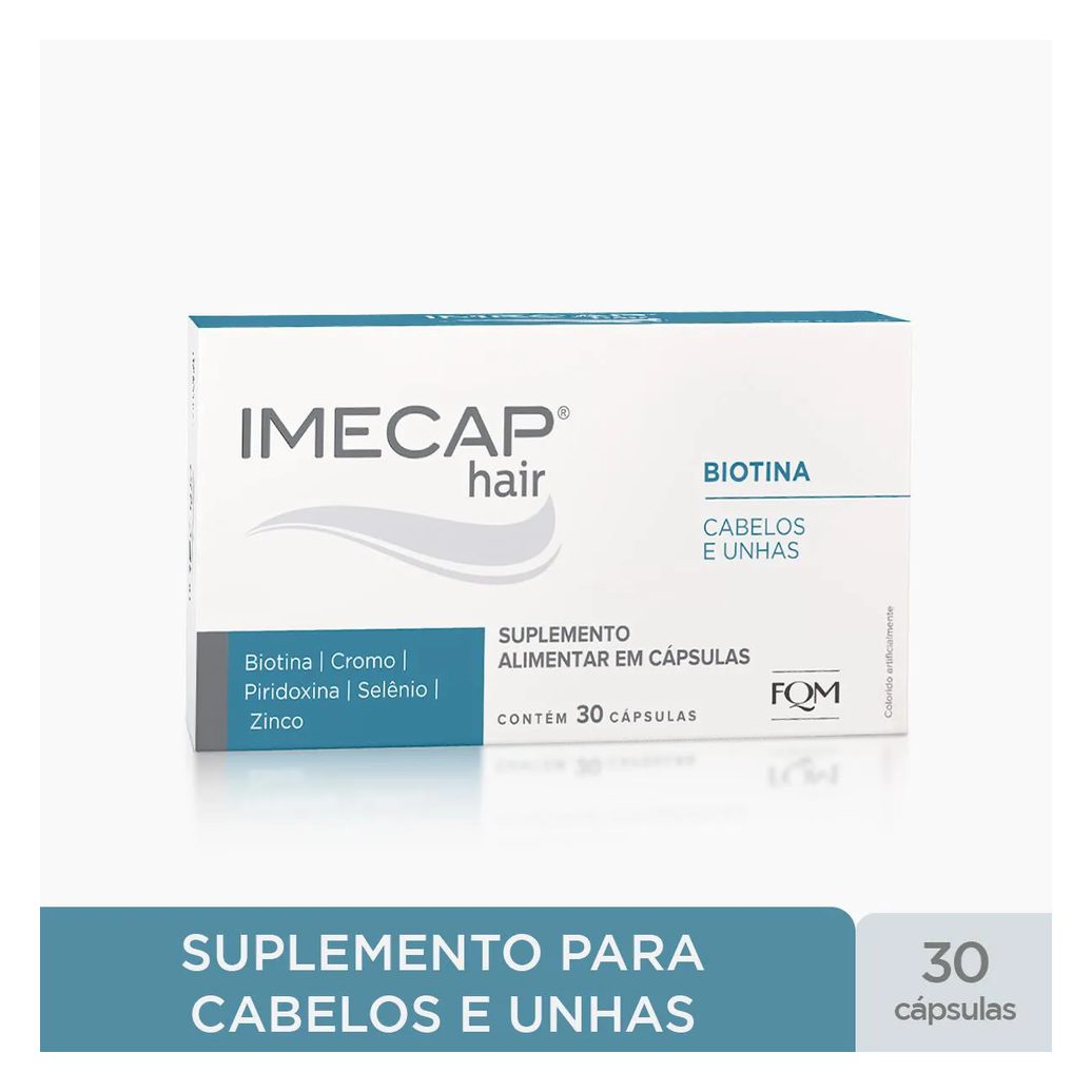 Suplemento Alimentar Imecap Hair Cabelos e Unhas 30 cápsulas