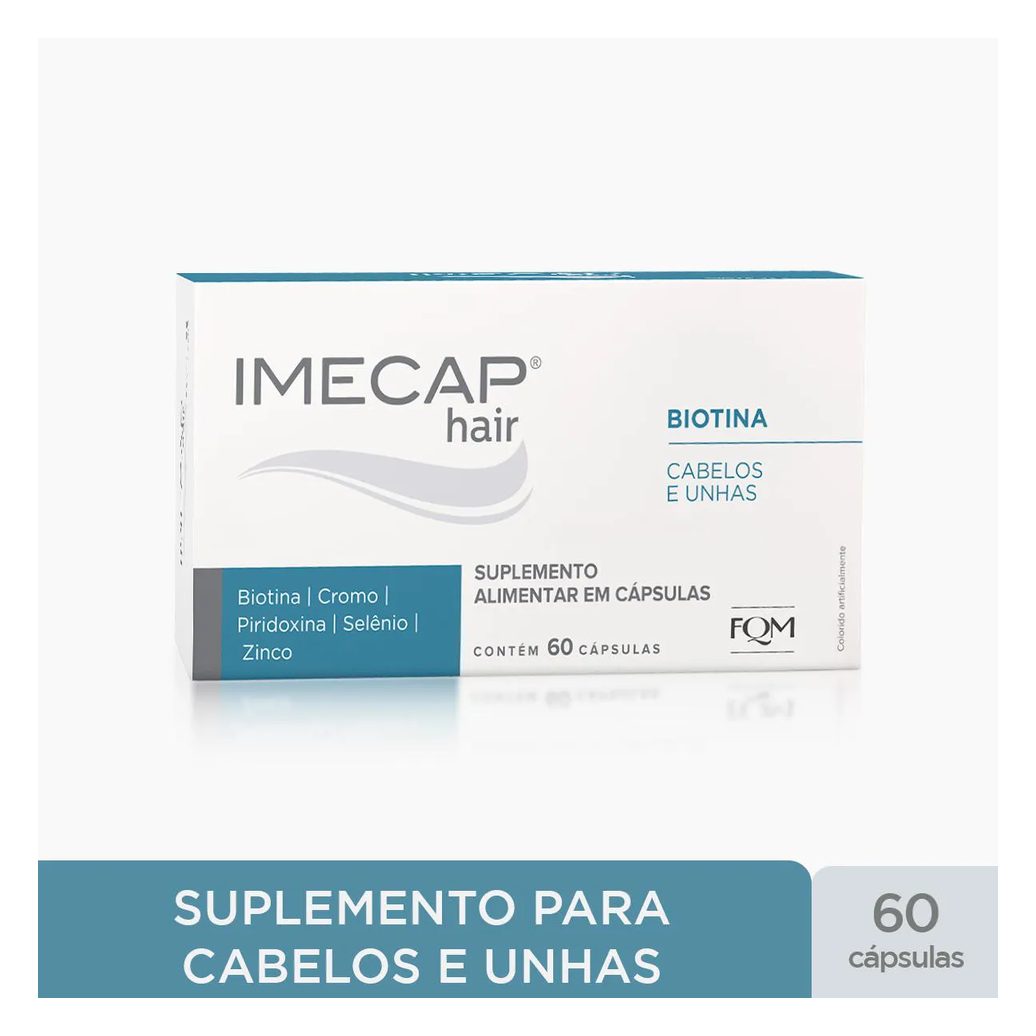 Suplemento Alimentar Imecap Hair Cabelos e Unhas 60 Cápsulas
