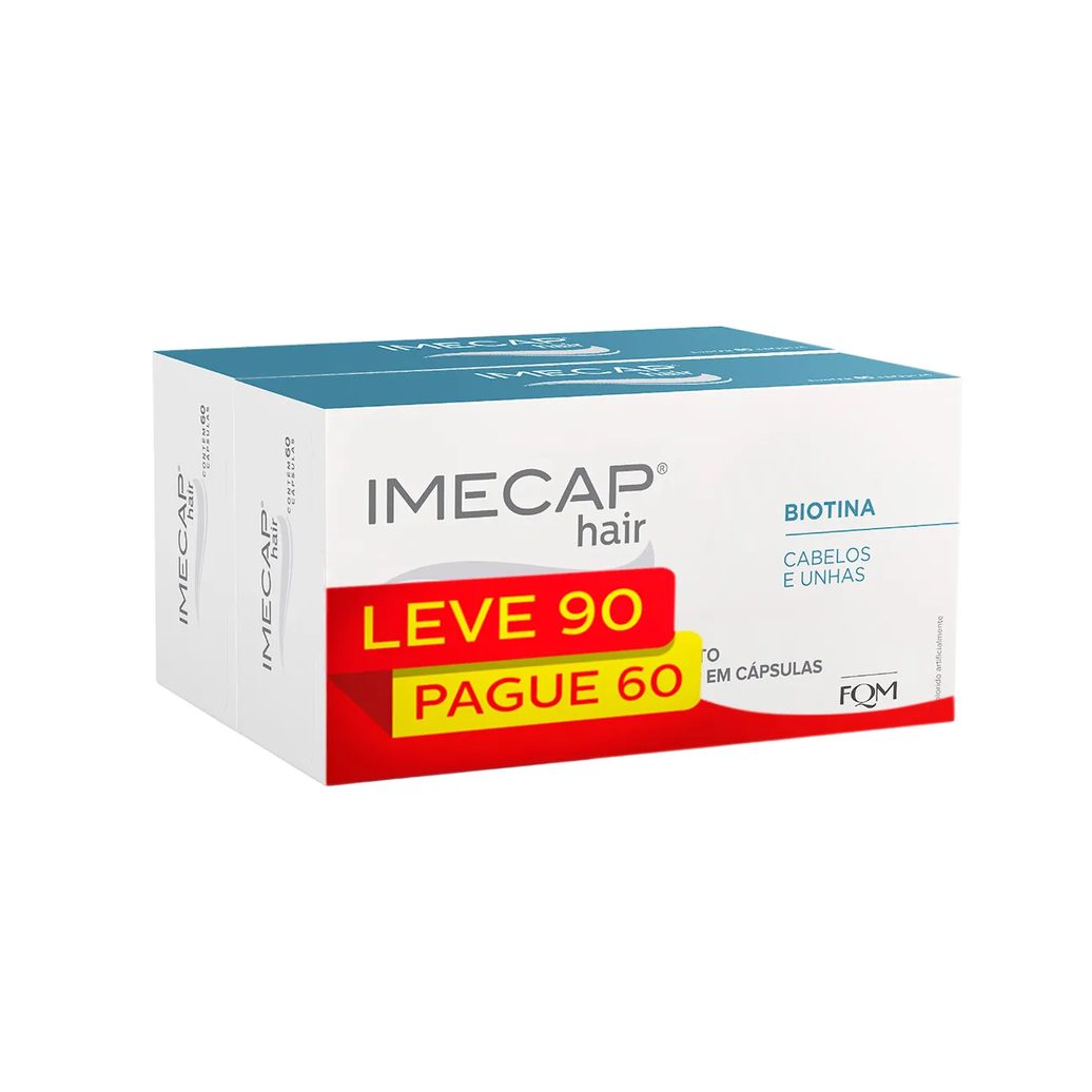 Suplemento Alimentar Imecap Hair Leve 90 Pague 60 cápsulas