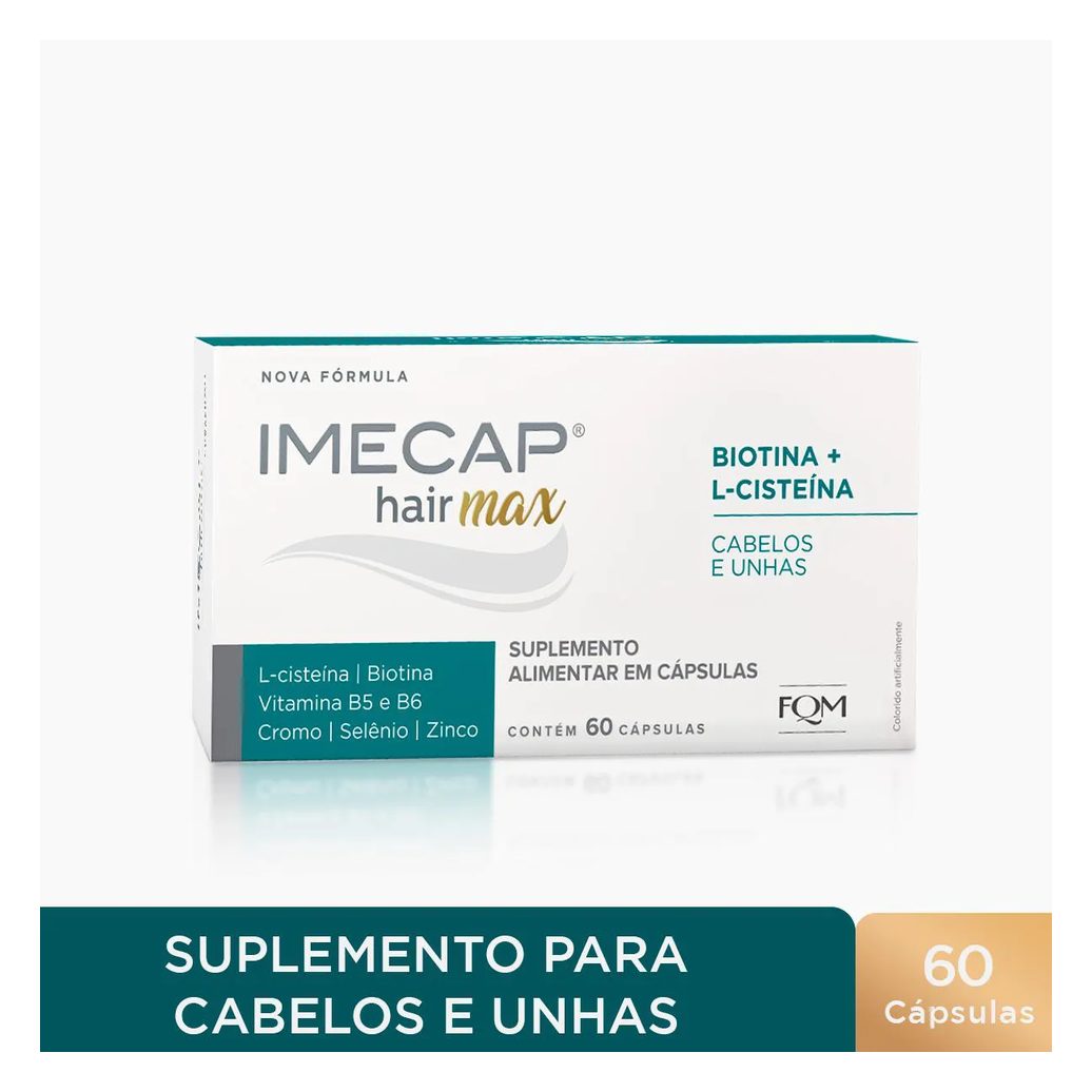Suplemento Vitamínico Imecap Hair Max Cabelos e Unhas - 60 Cápsulas